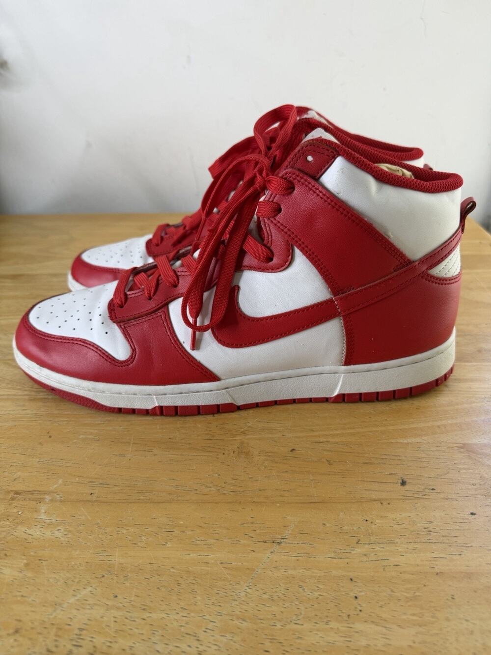 Nike Dunk Hi Men's White Championship Red Size 12